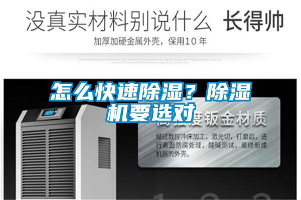怎么快速除濕?除濕機(jī)要選對